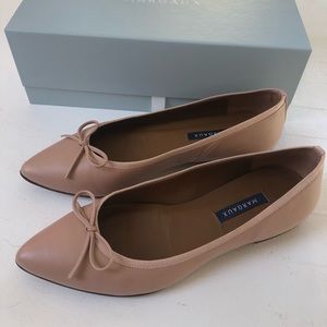 Margaux The Point Ballet Flat Shoes in Rose Nappa
